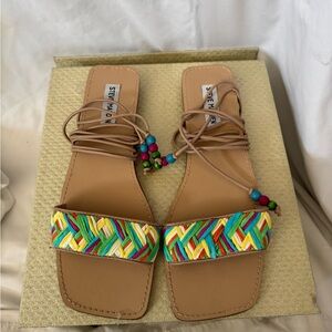 Steve Madden Colorful Woven Strap Sandals